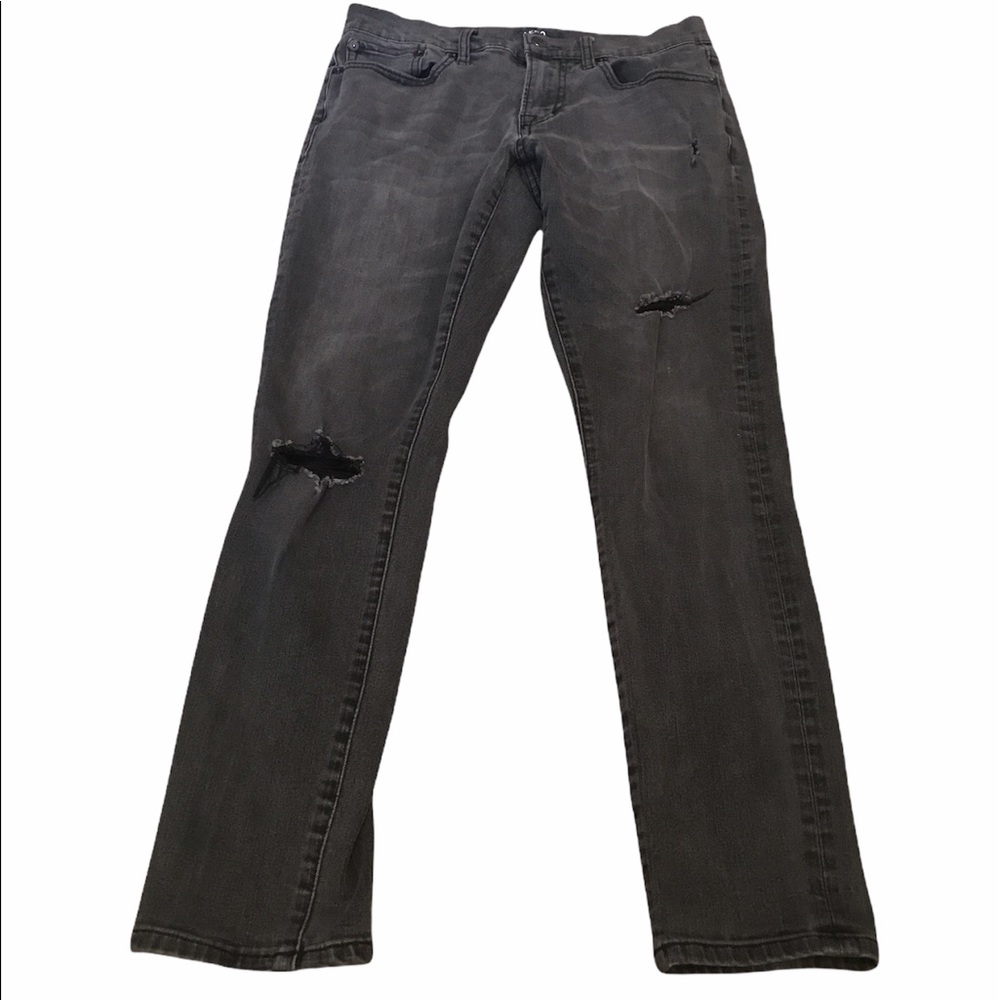 Aeropostale distressed super skinny gray jeans